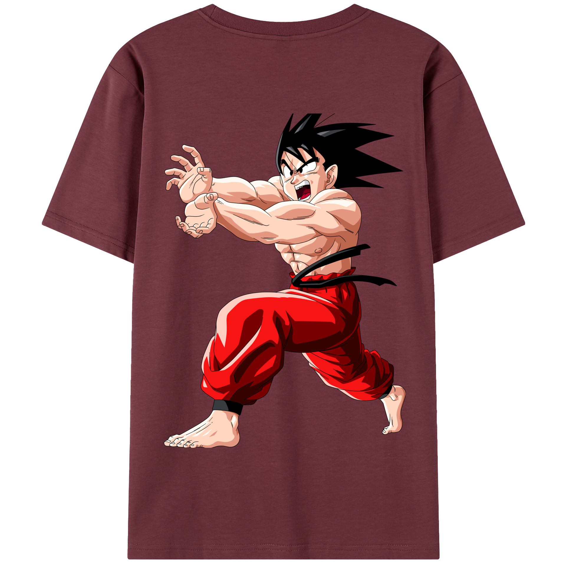 （画像用） ドラゴンボール 孫悟空（そん ごくう）Son Goku カカロット DRAGON BALL Kakarotto 綿100％半袖Tシャツ（背面プリント）